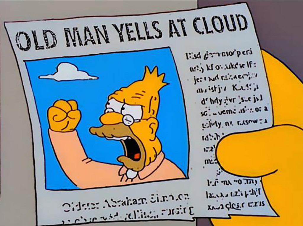 old man yealls at cloud Keith Richards