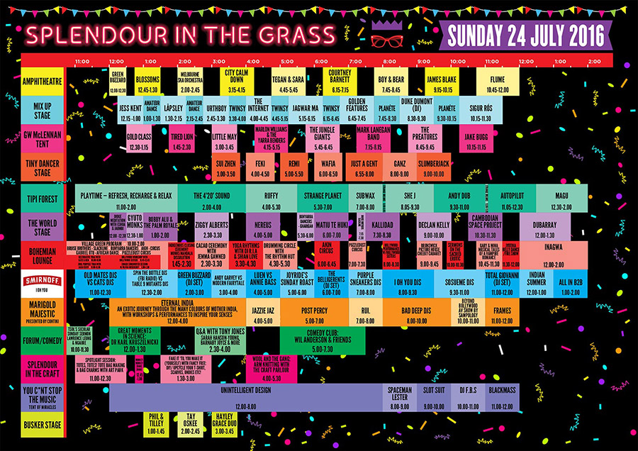 splendour in the grass playing times