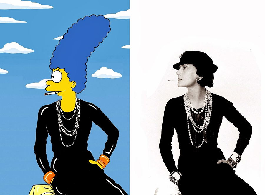 Marge Simpson as Coco Chanel