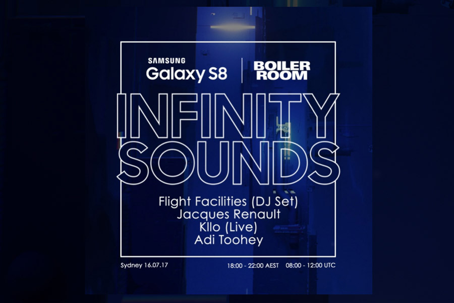 Boiler room Sydney Flight Facilities samsung galaxy s8 infinity sounds