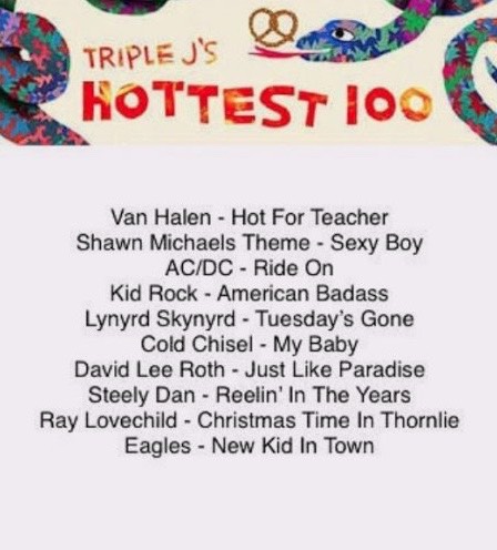 cal the southern river band hottest 100 votes