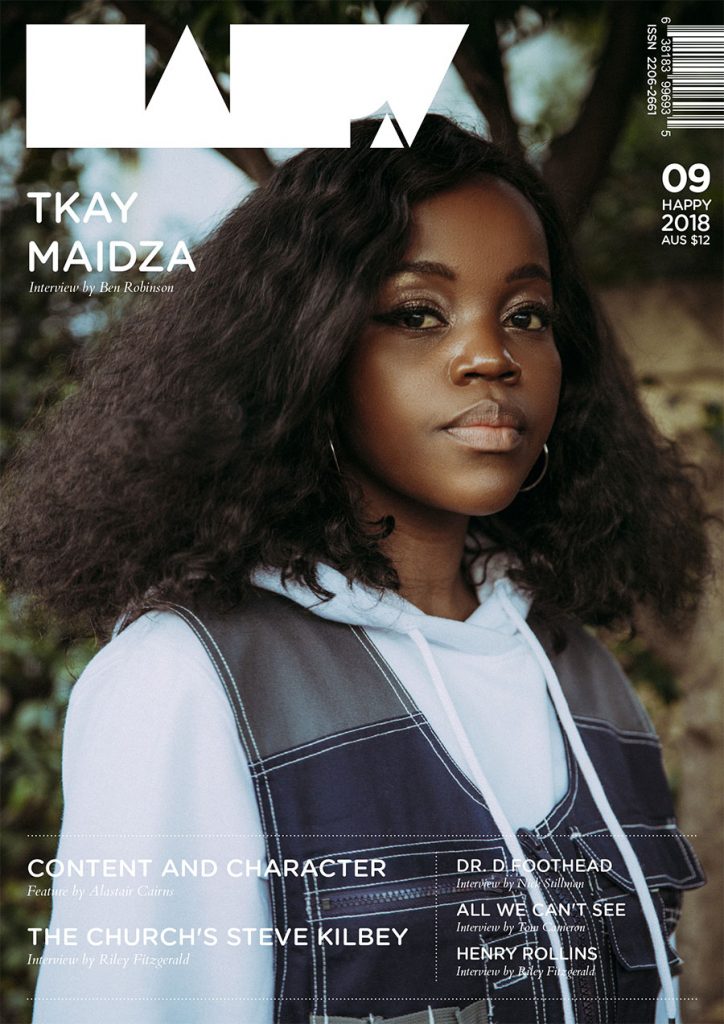 On the cover of Happy Mag Issue 9 Tkay Maidza