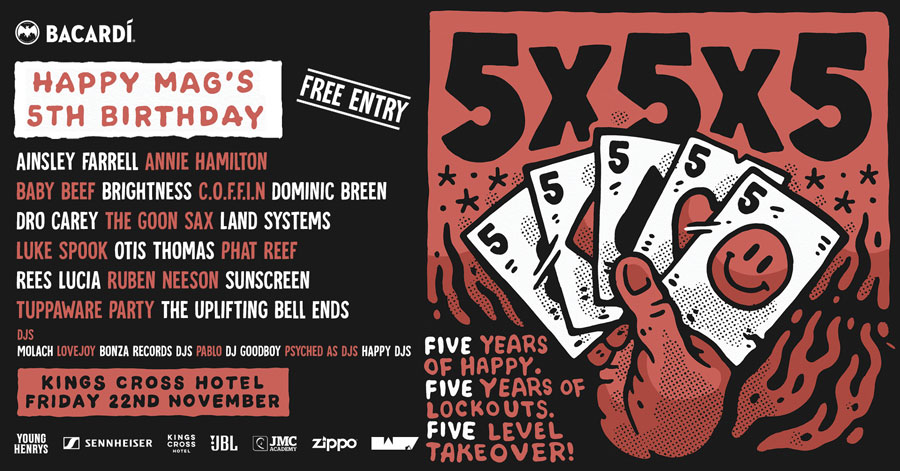 5 x 5 x 5 happy mag's 5th birthday stage-by-stage