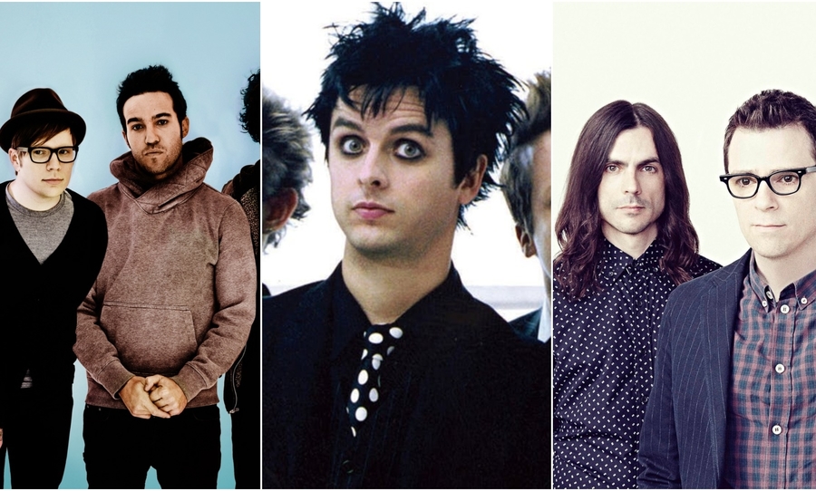 green day, weezer, fall out boy