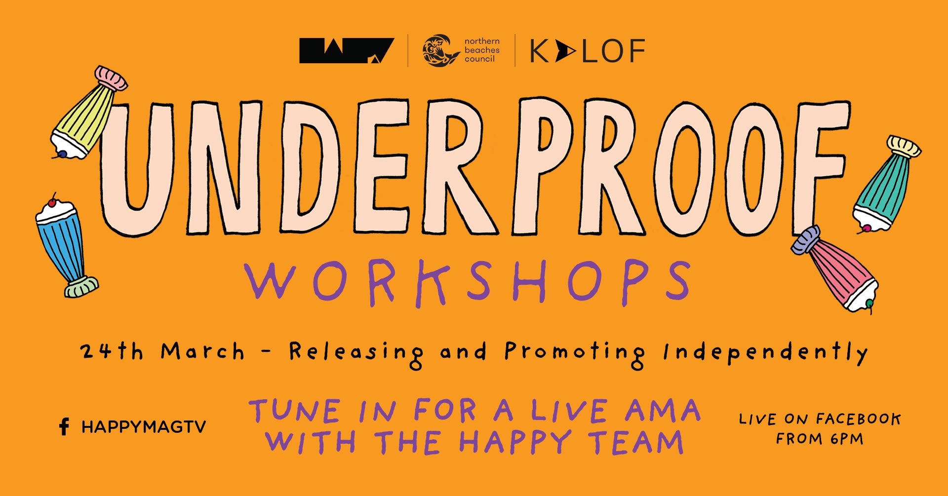 underproof workshop releasing and promoting independently live stream
