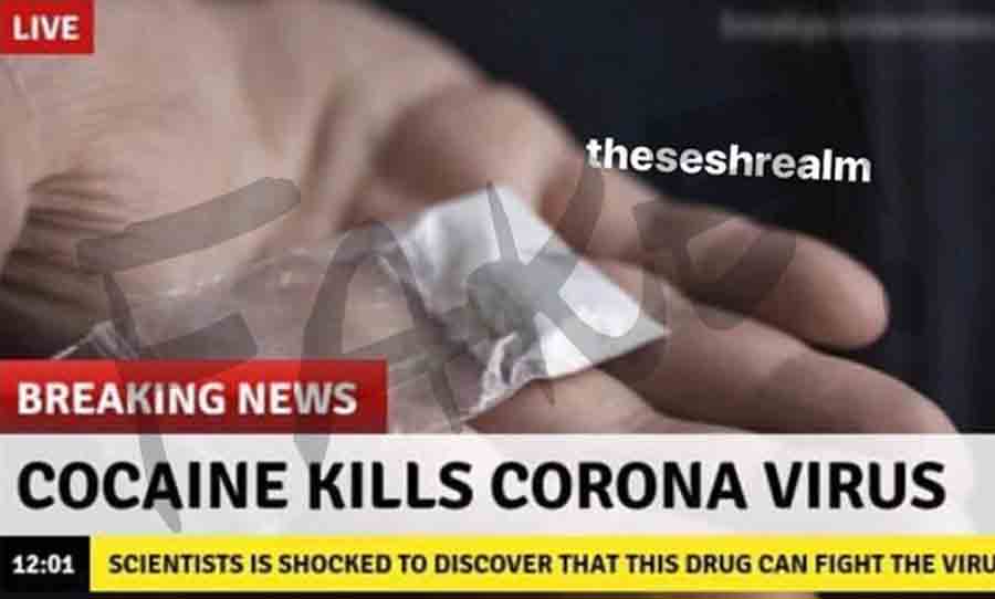 Cocaine does not cure coronavirus