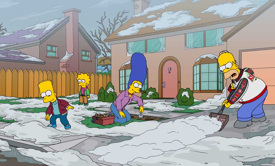 Simpsons snow