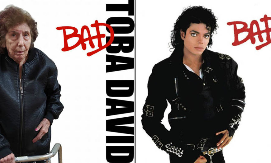 A UK care home has recreated a stack of iconic album covers