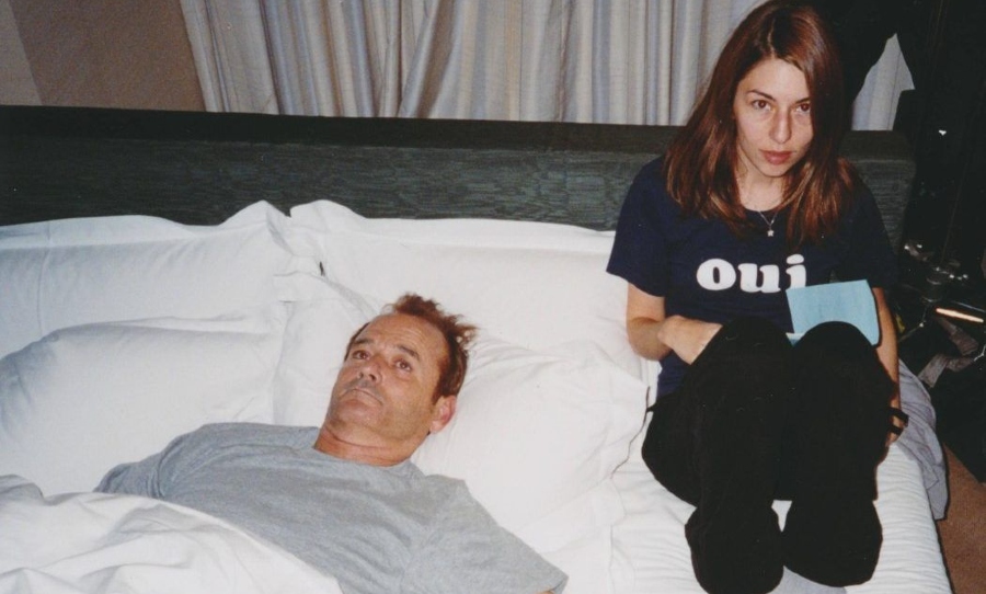 Sofia Coppola and Bill Murray on the set of 'Lost In Translation'
