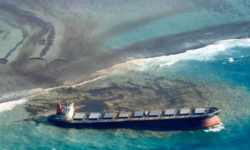 The cargo ship behind a major oil spill in Mauritius has split in two