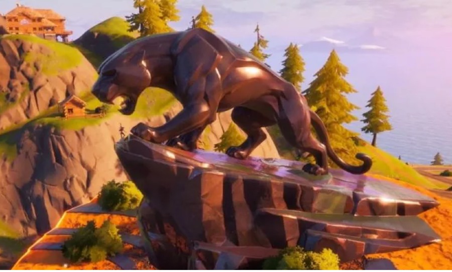 Panther's Prowl Statue Black Panther Fortnite