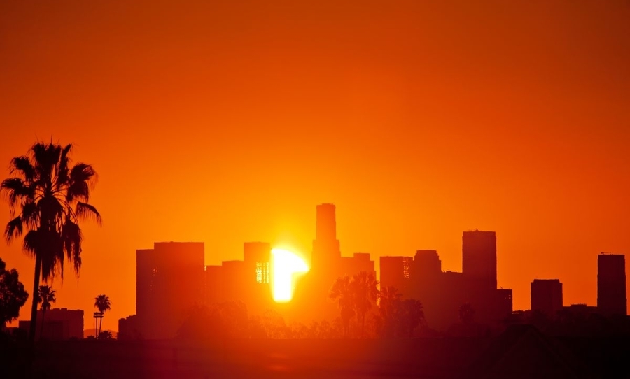 Los Angeles highest temperature