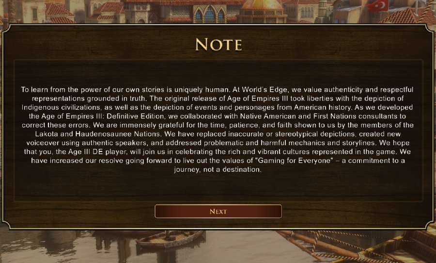 Age of Empires 3 Definitive Edition Note