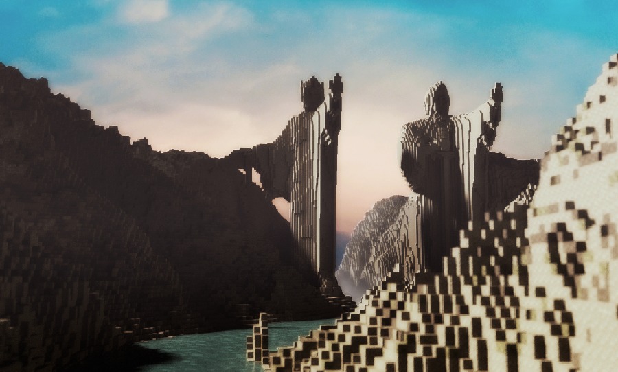Minecraft Middle Earth Gates of Argonath