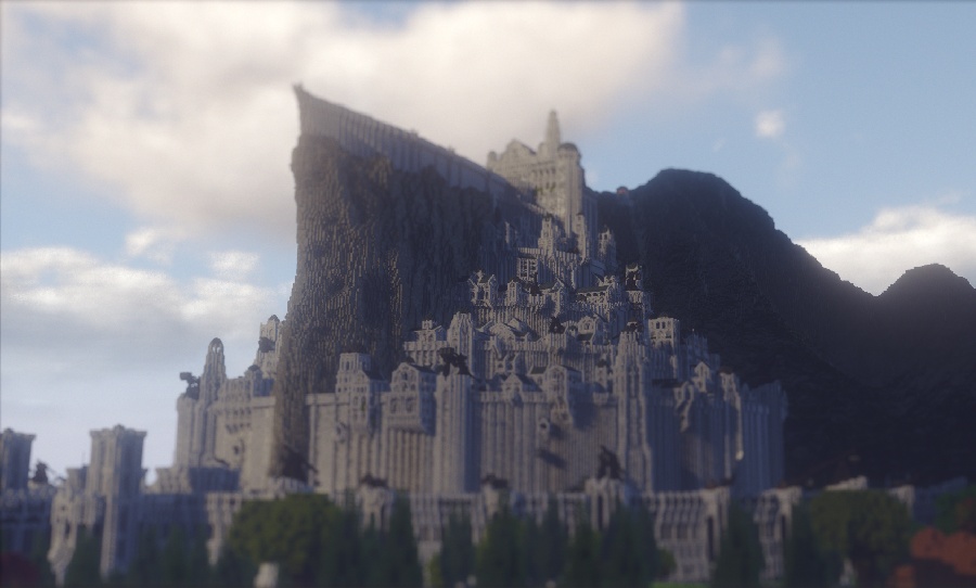 Minecraft Player Recreates Part of Minas Tirith from Lord of the Rings