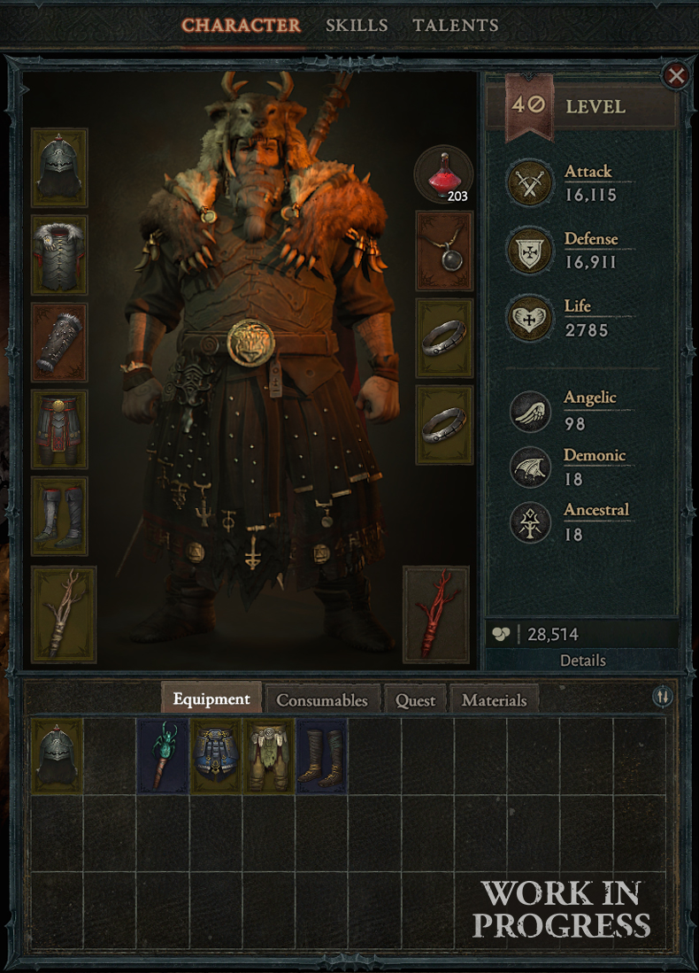 Diablo IV Inventory