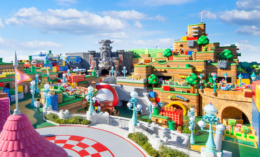 Super Nintendo World Japan from a top down view