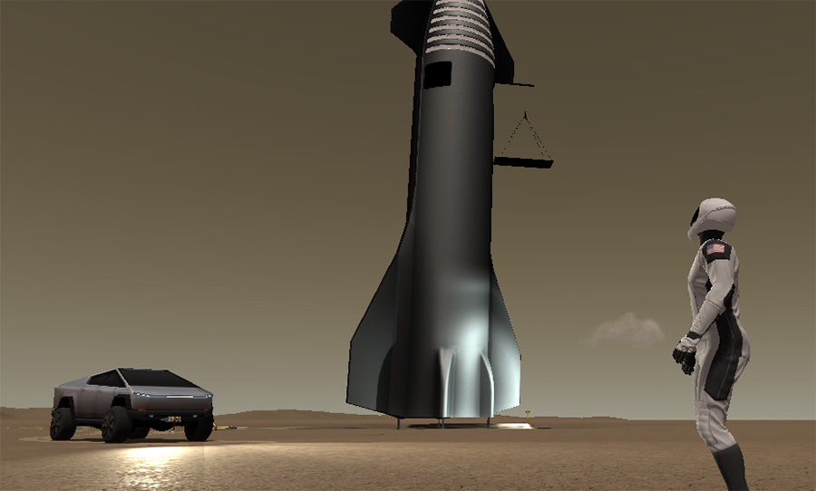 Mars Is Flat Elon Musk video game SpaceX