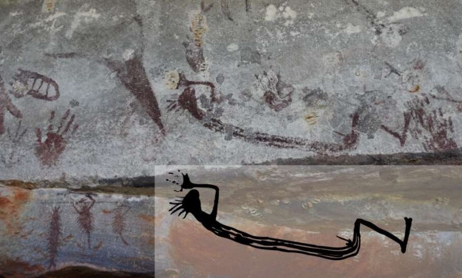 Aboriginal rock-painting of a kangaroo