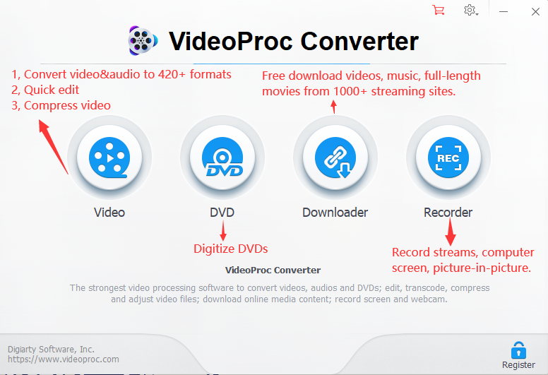 Youtube to mp4 videoproc converter