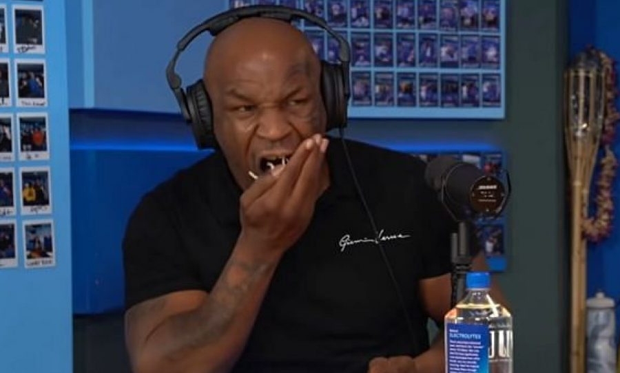 Mike Tyson scoffing shrooms