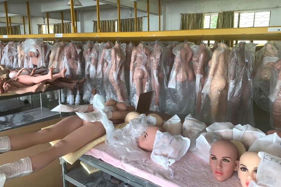 Sex dolls in factory