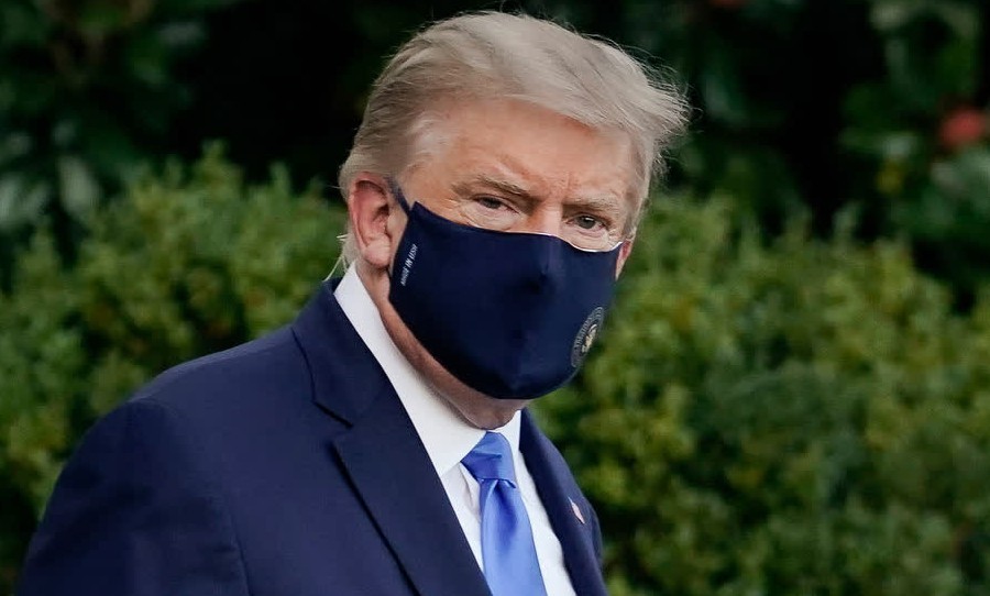 Image of Trump with mask