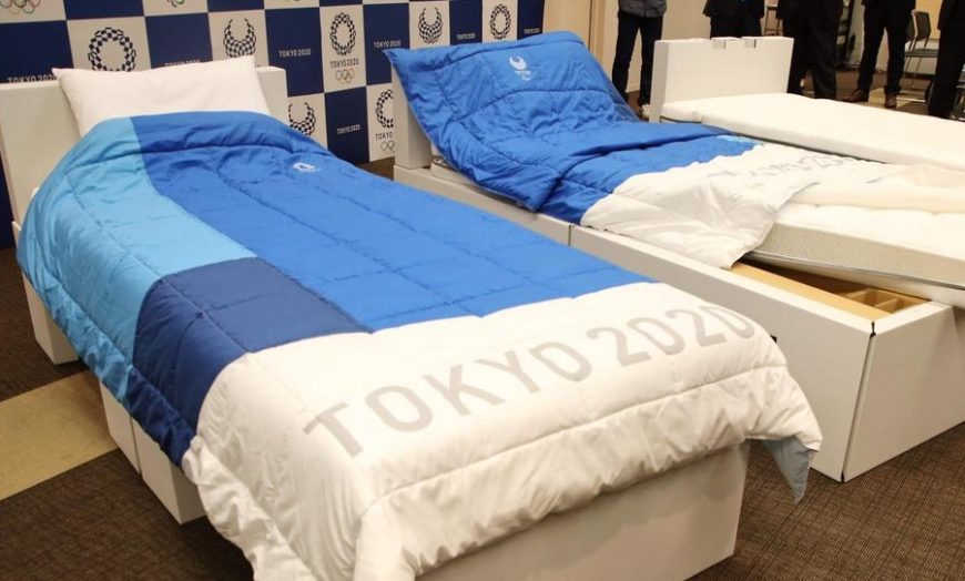Olympics cardboard beds