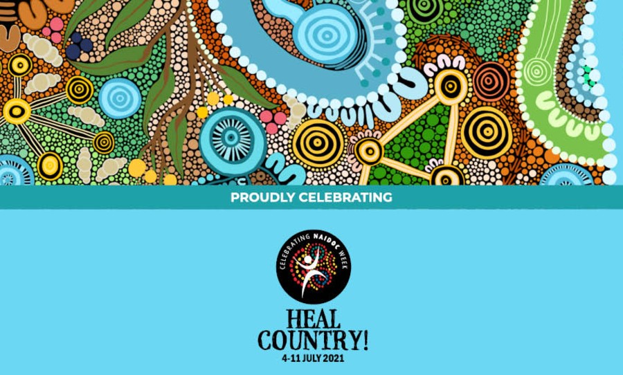 NAIDOC Week logo from the 2021 poster by Maggie-Jean Douglas