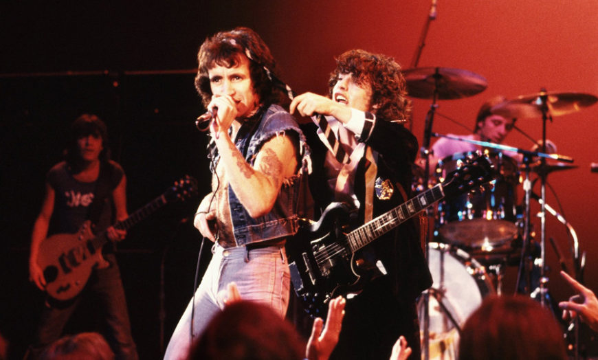 Bon Scott and Angus Young