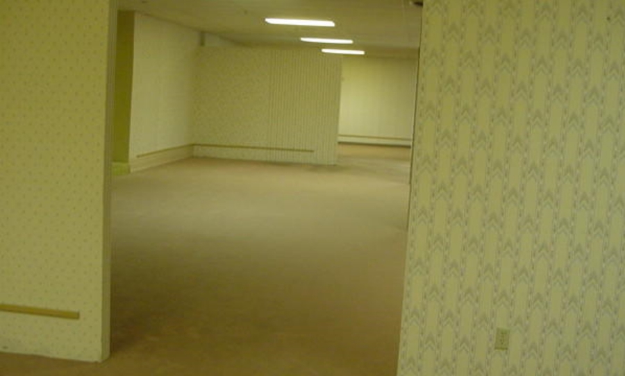 Screenshot of a level in a video game called the backroom