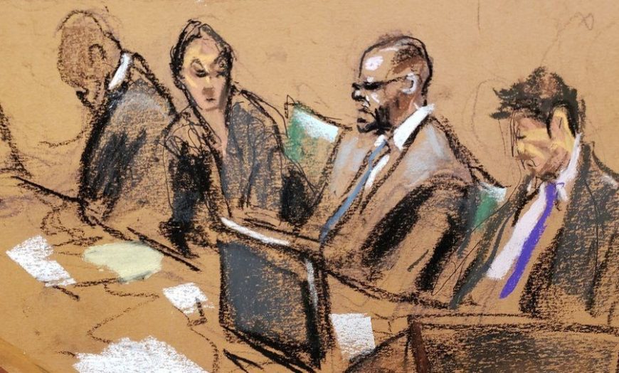 R. Kelly trial sketch