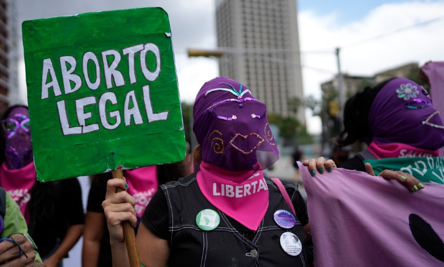 One of the pro-abortion rallies in Caracas, Venezuela.