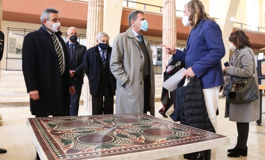 Roman mosaic returned to Museum after being used as a coffee table