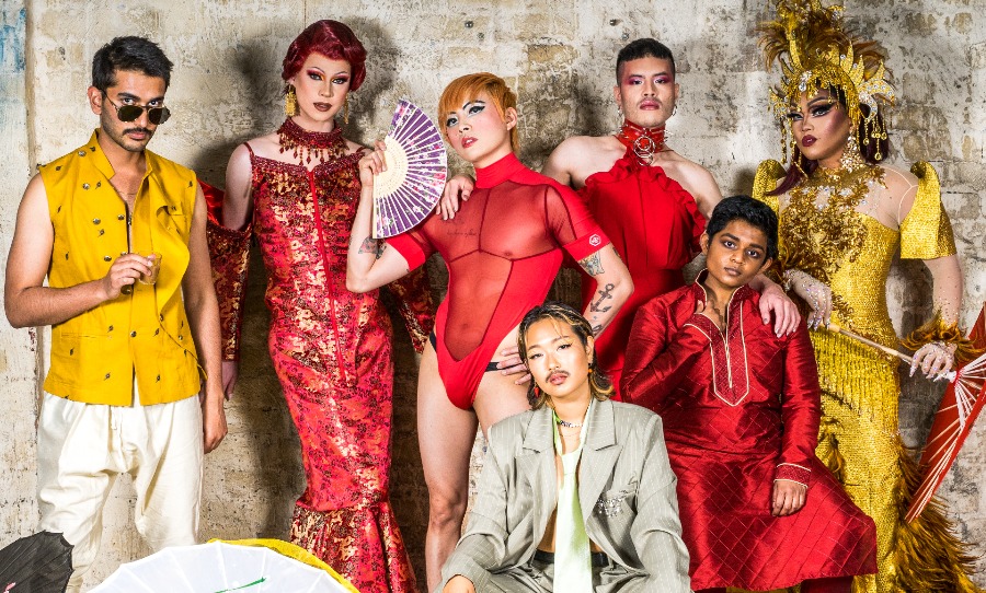 From Left to Right (clockwise): DJ Rakish, Ivory Glaze, Dyan Tai, Red Rey, Cassandra The Queen, Manish Interest and Anso