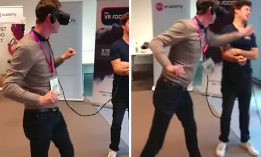 Public VR experiences can sometimes result in bystanders being hurt