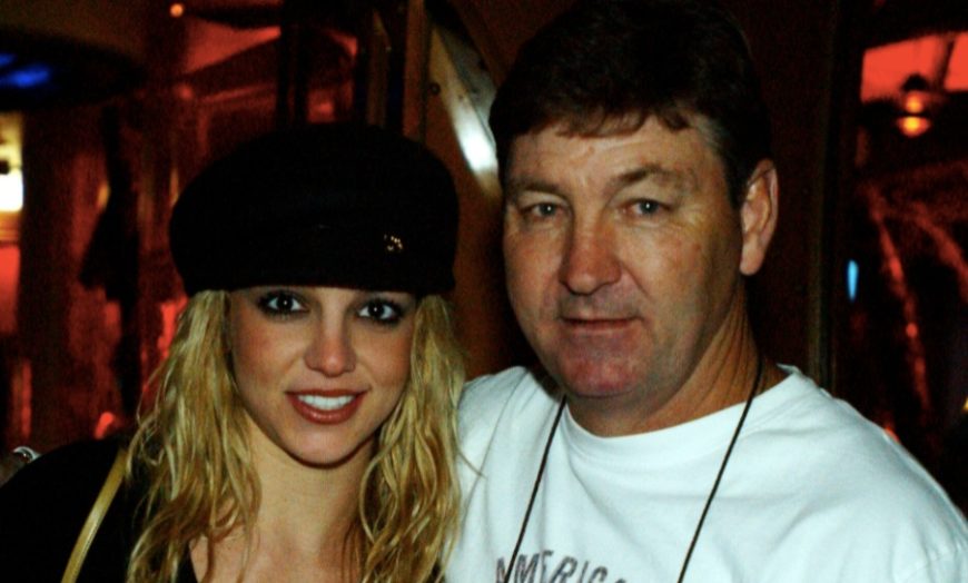 Britney Spears with her dad