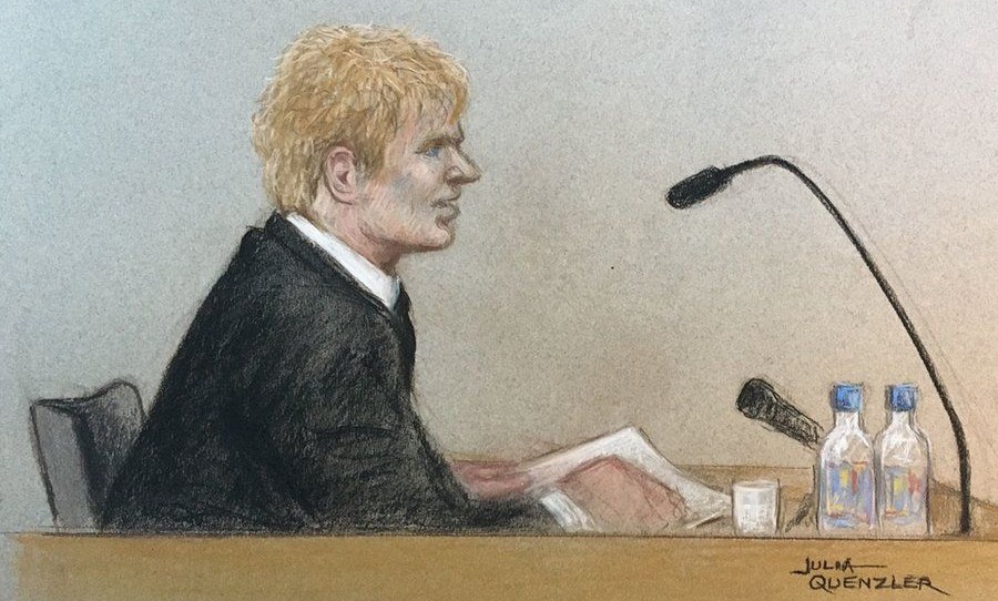 Ed Sheeran court sketch