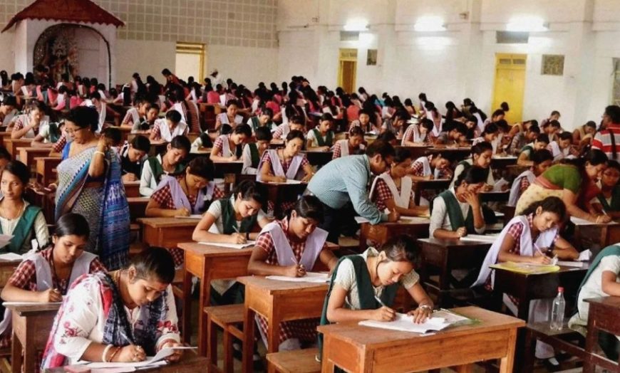 Students in exam room