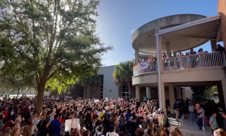 Florida students protest Don't Say Gay bill