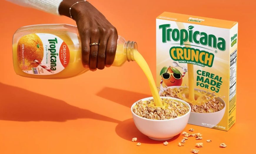 Orange juice cereal