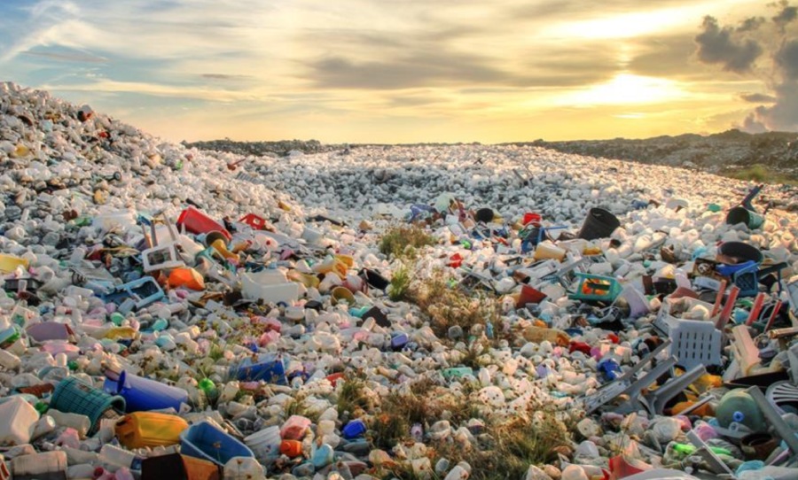 Plastic landfill