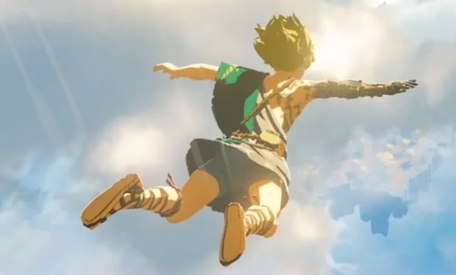 Toga Link falling through the sky in Breath of the Wild 2 teaser