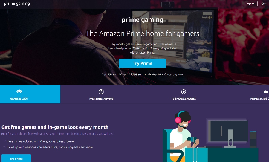 Prime Gaming: how to get free games, perks, and loot