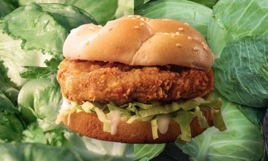 KFC is swapping lettuce out for cabbage on their burgers -