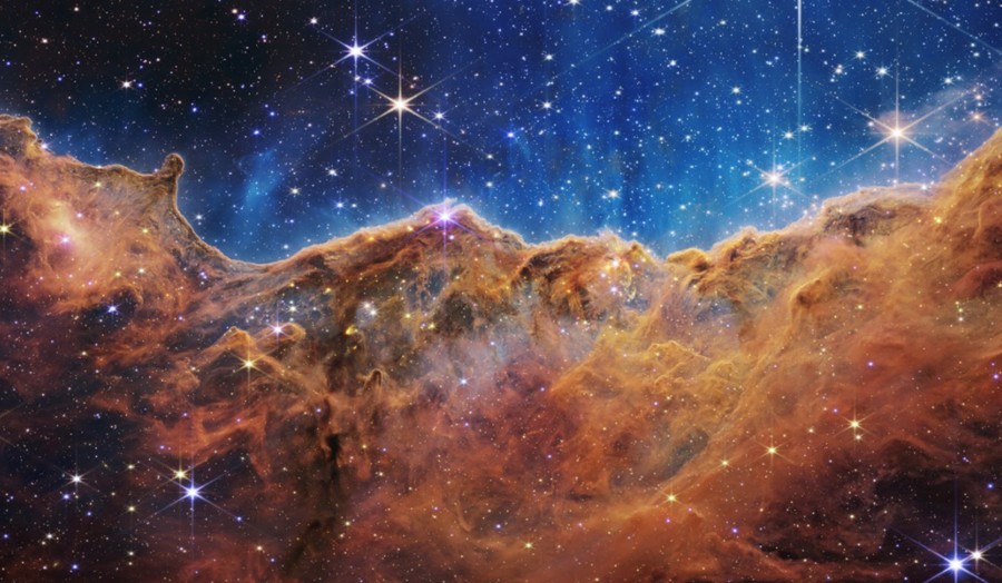 The edge of a nearby, young, star-forming region called NGC 3324
Credit: Nasa