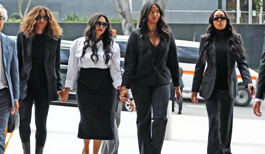 Vanessa Bryant was joined by two celebrity supporters — singers Ciara and Monica — in Los Angeles federal court Monday