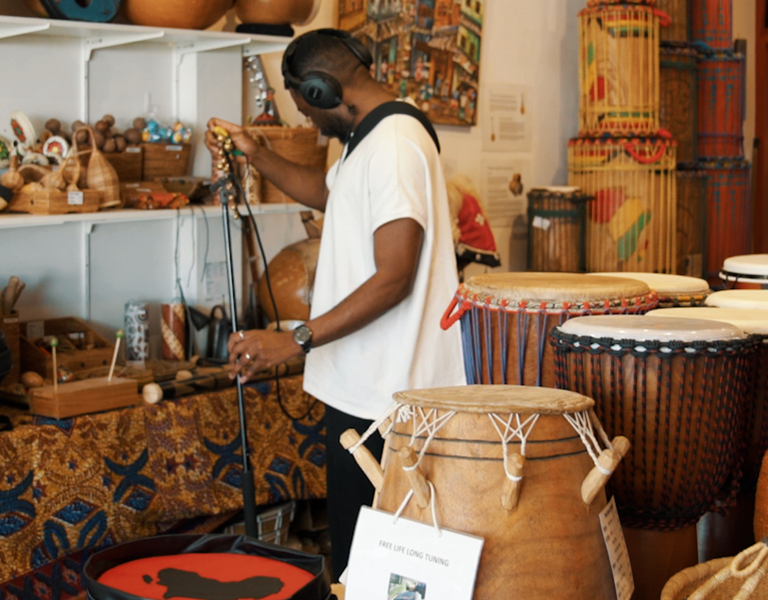 Image for article - How IJALE Created a Sample Pack From an African Musical Instrument Store