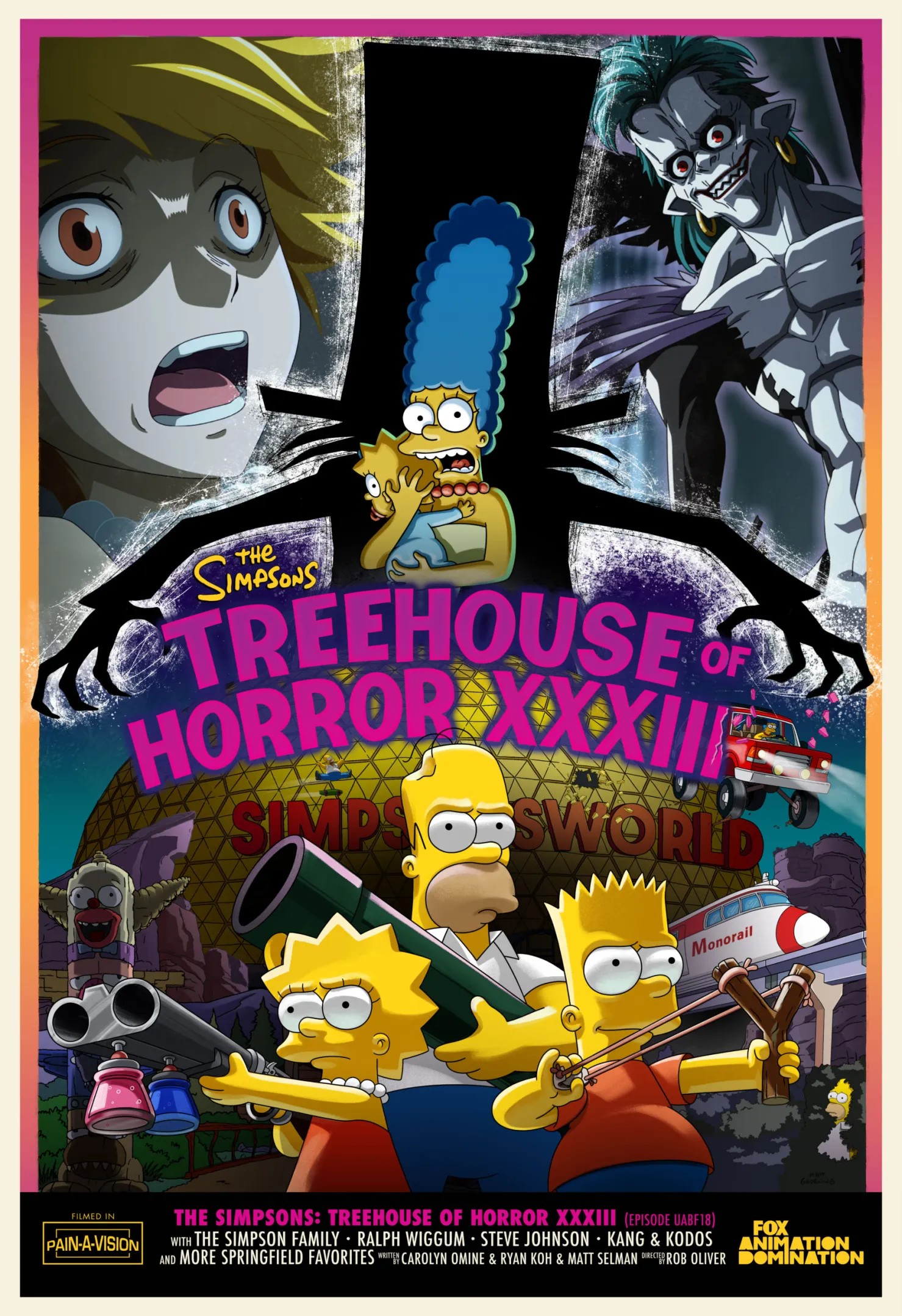 simpsons poster halloween specail death note