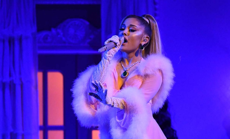 Ariana Grande performs at the Grammys